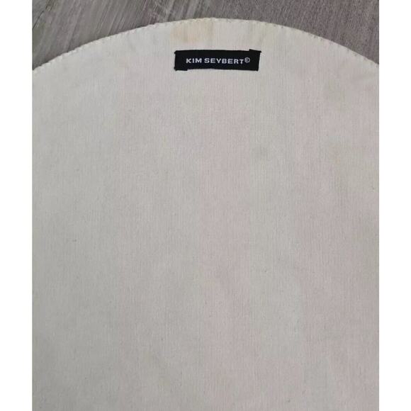 Kim Seybert Placemat Blue Paisley Of 3 Jeweled Glass Beads Sequins Elegant - Picture 3 of 3